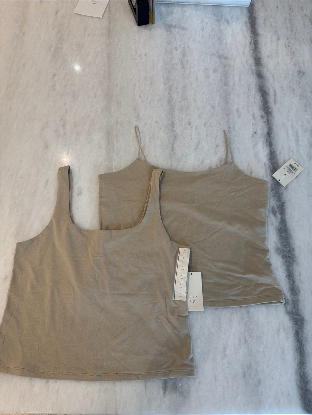A New Day nude biege Cami tank NWT x2‎ items